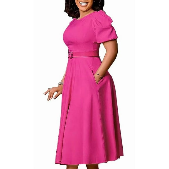 Women's Work Dress, Ruched Fishtail Dress Pleated Wedding Dresses A Line Dress