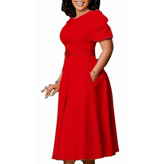 Women's Work Dress, Ruched Fishtail Dress Pleated Wedding Dresses A Line Dress