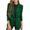 thumbnail image 1 of Women's Work Office Blazer Stretch Lapel Collar Long Sleeve Jacket Suit Blazer with Pockets, 1 of 5