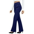 thumbnail image 1 of Women's Work Pants Business Casual Dress Pants High Waisted Stretchy Pull on Office Slacks with Pockets 04-Dark Blue M, 1 of 4