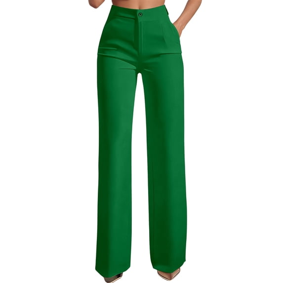 Women's Work Pants Stretchy 7/8 Ankle Dress Pants for Women Business Casual Tapered Slacks for Teacher, Golf, Travel Z01 Green XL