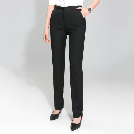Women's Work Straight High Waist Chinos Button Down Straight Long Trousers Pants Pants Suit Pants Work Pants Women Casual Pants Winter Womens Casual Pants for Summer Cropped Dress Pants for Women