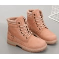 thumbnail image 1 of Women's Work Waterproof Hiking Combat Boots Lace up Low Heel Booties Ankle Boots, 1 of 8