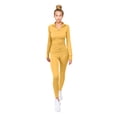 thumbnail image 1 of Women's Workout 2 Piece Jogging Tracksuit J1225-P3584 - Mustard - Small, 1 of 8