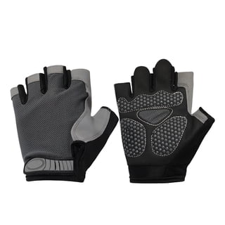 Women's Workout Gloves, Half Finger Ventilated Grip Exercise Gloves, Lightweight Gym Gloves for Weight Lifting, Cycling, Climbing in Grey