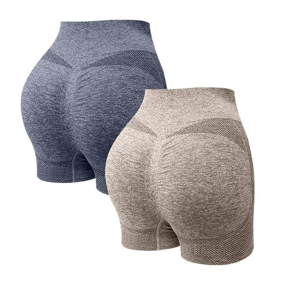 Women's Workout Gym Yoga Shorts High Waisted Butt Lifting Scrunch Seamless Booty Shorts