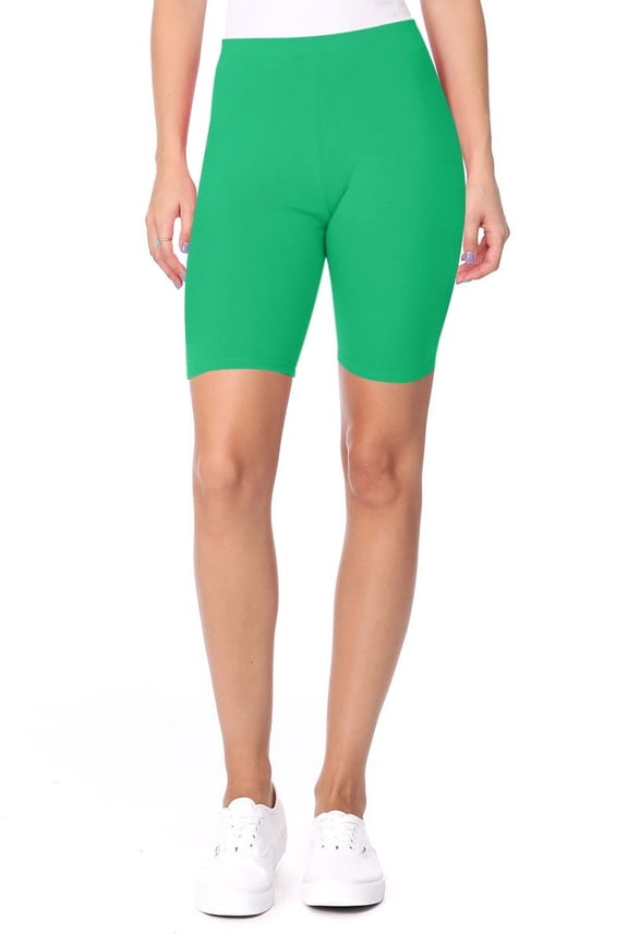 Moa Collection Women's Workout High Waist Comfy Elastic Band Active Biker Shorts Pants S-3XL