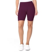 Women's Workout High Waist Comfy Elastic Band Solid Active Yoga Biker Shorts Pants S-3XL