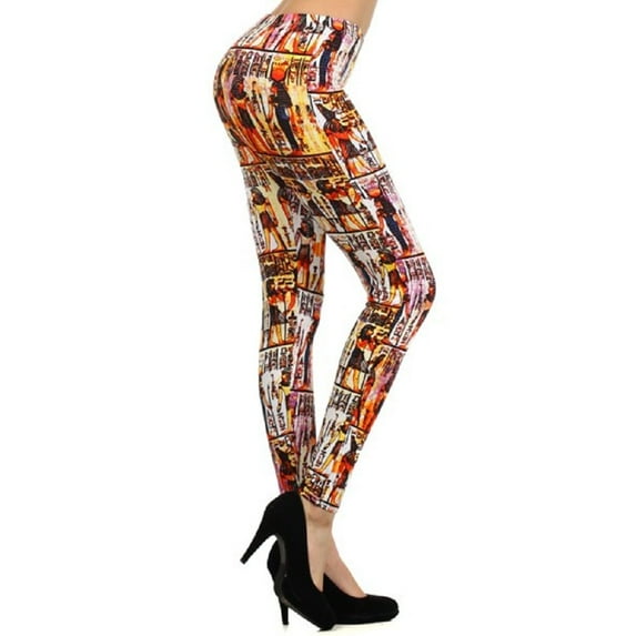 Women's Workout Pants Activewear Running Leggings Yoga Capris Sports Tights - Egyptian Mural