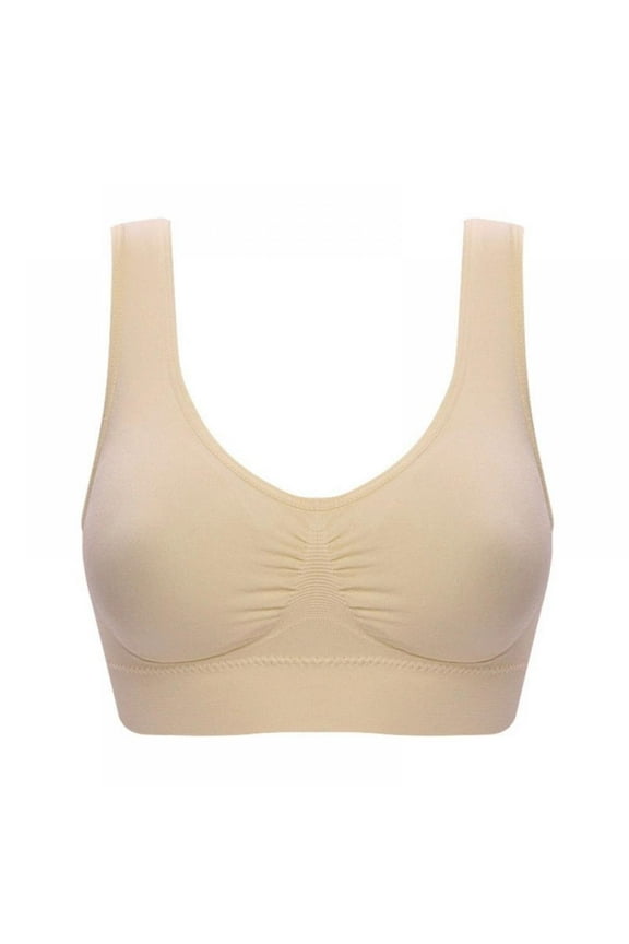 Women's Workout Seamless Sleep Bras, Plus Size Thin Soft Comfy Daily Bras, Seamless Leisure Bras for Women, A to D Cup