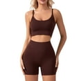 thumbnail image 1 of Women's Workout Sets Ribbed Tank 2 Piece Seamless High Waist Gym Outfit Yoga Shorts Sets, 1 of 1