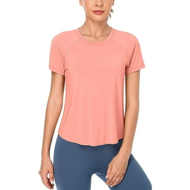 Women's Workout Shirts Athletic Running T-Shirts Short Sleeve Yoga Top