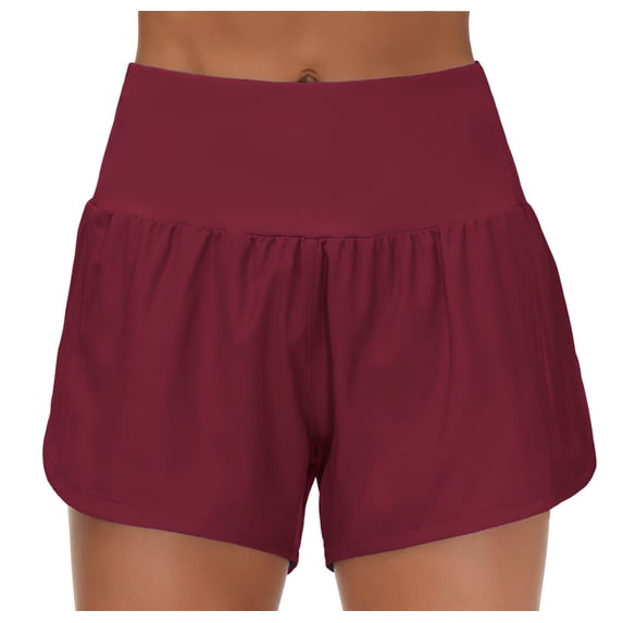 Women's Workout Shorts, High Waisted Running Shorts Athletic Workout Shorts With Mesh Liner Zipper Pockets