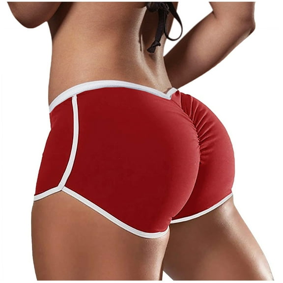Women's Workout Shorts Scrunch Booty Gym Yoga Pants Low Waist Butt Lifting Sports Gym Athletic Shorts Jogger