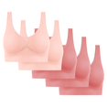 thumbnail image 1 of Women's Workout Sports Bra Ultra-Comfort Wireless Seamless Racerback Bra Breathable Light Lift Tank Style 5-Pack Watermelon Red S-4XL, 1 of 5