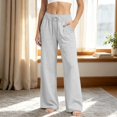thumbnail image 1 of Women's Workout Sweatpants Wide Leg Relaxed Fit Straight Leg with Pockets Athletic Lounge Pants, 1 of 8