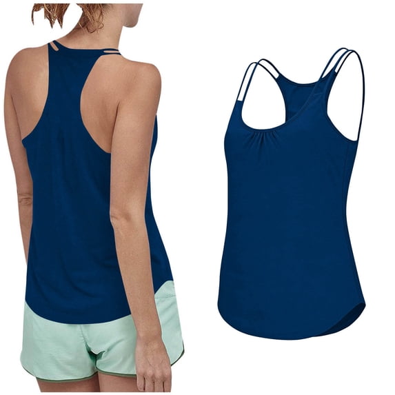 APEXFWDT Women's Summer Workout Tank Tops Sleeveless Racerback Casual Gym Running Sports Basic Tank Top