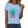 thumbnail image 1 of Women's Workout Tee - Athletic Plus Size Top - Short Sleeve Cotton - Trendy 2025 Design | Baberdicy | Womens Fashion Workout T Shirts Athletic Plus Size Tops Summer Trendy (Light blue | L), 1 of 9
