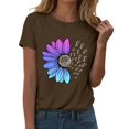 thumbnail image 1 of Women's Workout Tee - Athletic Plus Size Top - Short Sleeve Cotton - Trendy 2025 Design | Baberdicy | Womens Fashion Workout T Shirts Athletic Plus Size Tops Summer Trendy (Coffee | L), 1 of 9