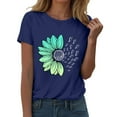 thumbnail image 1 of Women's Workout Tee - Athletic Plus Size Top - Short Sleeve Cotton - Trendy 2025 Design | Baberdicy | Womens Fashion Workout T Shirts Athletic Plus Size Tops Summer Trendy (Dark blue | XXL), 1 of 9