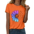 thumbnail image 1 of Women's Workout Tee - Athletic Plus Size Top - Short Sleeve Cotton - Trendy 2025 Design | Baberdicy | Womens Fashion Workout T Shirts Athletic Plus Size Tops Summer Trendy (Orange | 3XL), 1 of 9