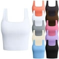 thumbnail image 1 of Women's Workout Tops, Athletic Racerback Tank Tops for Women, Sleeveless Shirts Yoga for Gym Running by Yigetop Grey L, 1 of 4