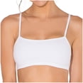 thumbnail image 1 of Women's Workout Yoga Crop Tank Tops with Bra Pad Spaghetti Strap Square Neck Athletic Fitness Vest White XL, 1 of 5