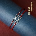 thumbnail image 1 of Women's Woven 925 Sterling Silver Red Rope Bracelet, 1 of 2