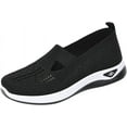 thumbnail image 1 of Women's Woven Arch Support Breathable Soft Shoes Go Walking Slip on Diabetic Foam Shoes Hands Free Slip in Sneakers, 1 of 7