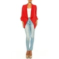 thumbnail image 1 of Women's Woven Casual Relaxed Fit Open Front Blazer Jacket, 1 of 5