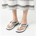 thumbnail image 1 of Women's Woven Flip Flops Comfortable Arch Support Slide Sandals for Women Slip On Summer Beach Sandals with Braided Strap Ladies Lightweight Soft Yoga Mat Cushion Walking Thong Sandals Slippers, 1 of 6
