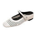 thumbnail image 1 of Women's Woven Mesh Mary Jane Mules Flats Closed Square Toe Slip-On, 1 of 6