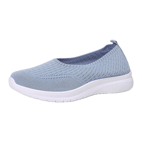 Women's Woven Orthopedic Breathable Shoes Comfortable Walking Sneakers with Arch Support Wide Fit Go Walk Slip on Tenis Comfy Work Slip Ins Loafers Standing All Day Soft Foam Summer Shoes
