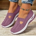thumbnail image 1 of Women's Woven Orthopedic Breathable Soft Shoes Arch Support, Slip-On Lightweight Flat Soft Shoes Diabetic Foam Walking Shoes, 1 of 8