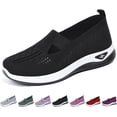 thumbnail image 1 of Women's Woven Orthopedic Breathable Soft Shoes Go Walking Slip on Diabetic Foam Shoes Hands Free Slip in Sneakers Arch Support, Casual Comfortable, 1 of 9