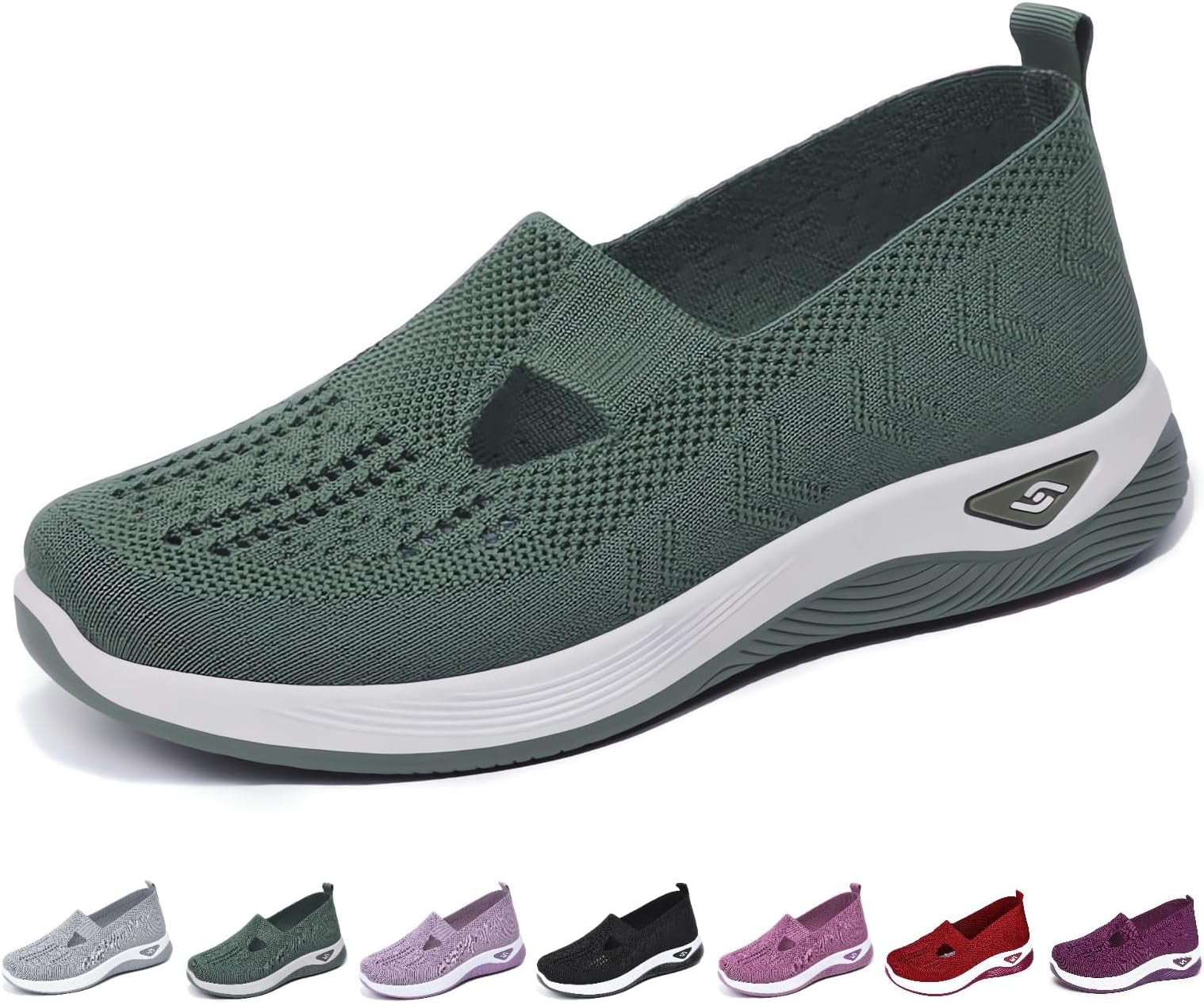 Women's Woven Orthopedic Breathable Soft Shoes Go Walking Slip on