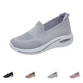 thumbnail image 1 of Women's Woven Orthopedic Breathable Soft Shoes Lightweight Comfortable Mesh Stretch Sneakers,Go Walking Slip on Foam Shoes (Light Gray), 1 of 6