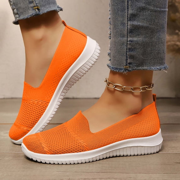 Women's Woven Orthopedic Diabetic Shoes Breathable Soft Sole Arch Support Anti Skid Walking Sneakers