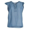 thumbnail image 1 of Women's Woven Ruffle Tank Top - Med Wash, XXXL, 1 of 1
