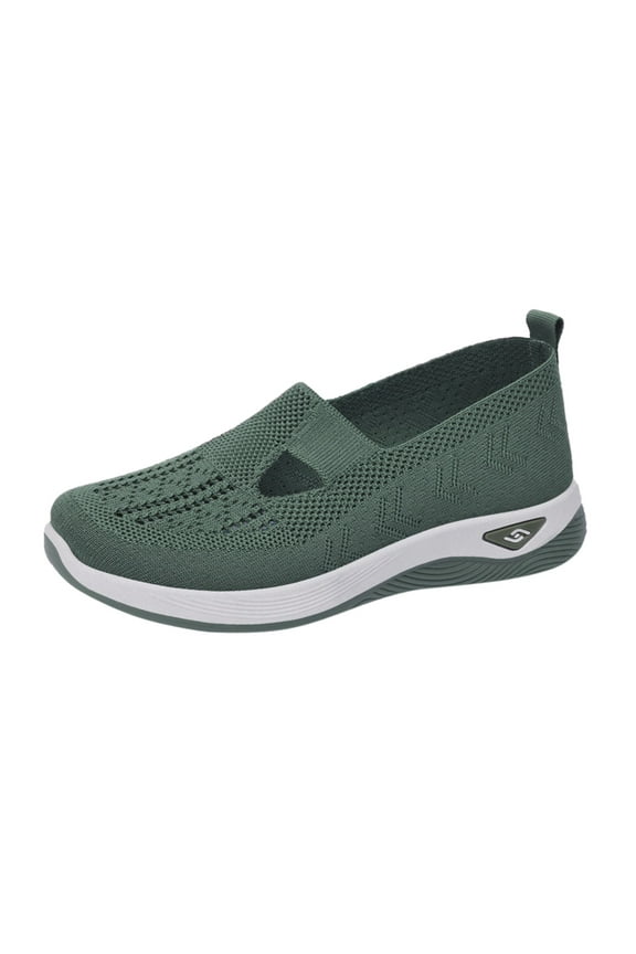 Women's Woven Slip On Sneakers Orthopedic Arch Support Diabetic Foam Breathable Comfort Shoes