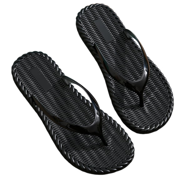 Women's Woven Texture Flip Flops, Non-Slip Lightweight Summer Sandals