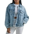 thumbnail image 1 of Women's Wrangler Girlfriend Jean Jacket Color: Moonchild Size: SMALL, 1 of 4