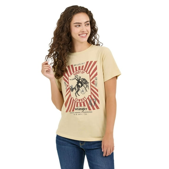 Women's Wrangler Graphic Tee Color: Giddy Up Cowboy Size: MEDIUM