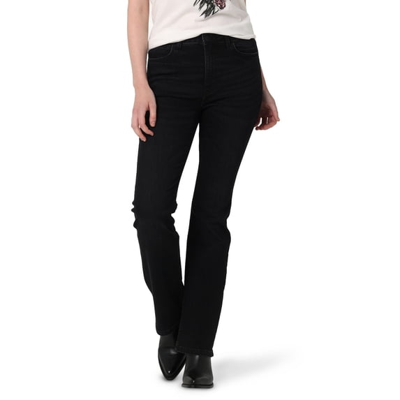 Women's Wrangler High-Rise Bootcut Jeans Color: Black Size: 10X32