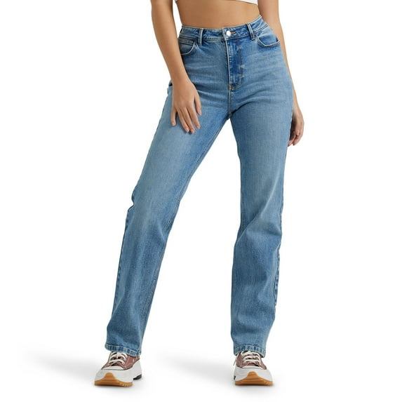 Women's Wrangler High Rise Straight-Leg Jeans Color: Ivy Size: 6X30