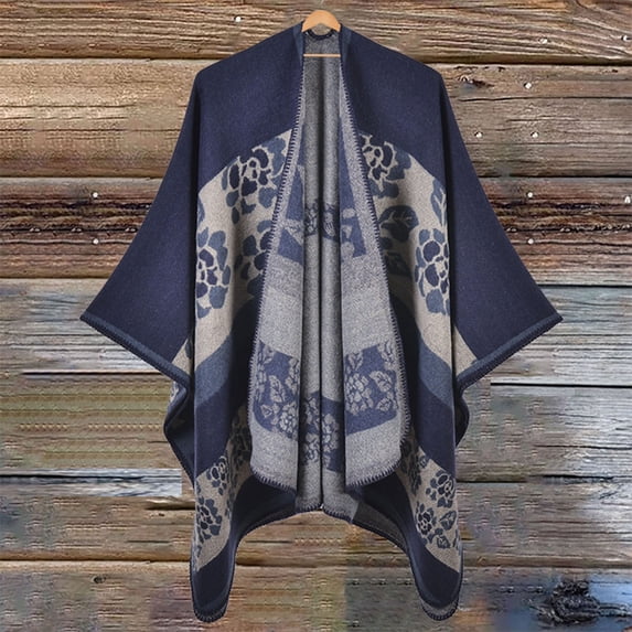 Women's Wraps Women'S Travel Plaid Shawl Wraps Open Front Poncho Cape Warm Oversized Sweaters Casual Cardigan Shawls For Fall Winter, Women's Accessories Wraps