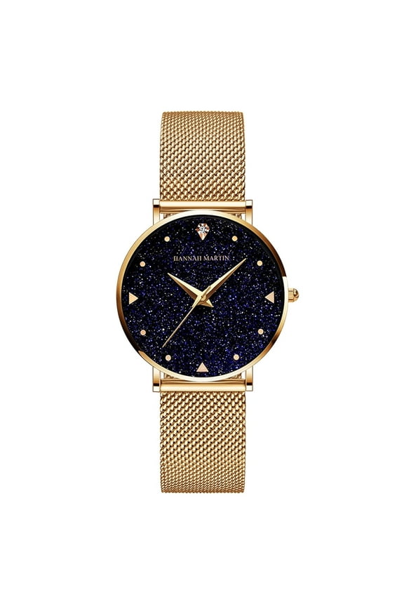 Women's Wrist Watches Starry Sky Analog Quartz Stainless Steel Waterproof Mesh Watch