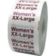thumbnail image 1 of Women's XX-Large Clear Clothing Size Strip Stickers, 1.25 x 5 Inches in Size, 125 Labels on a Roll, 1 of 1