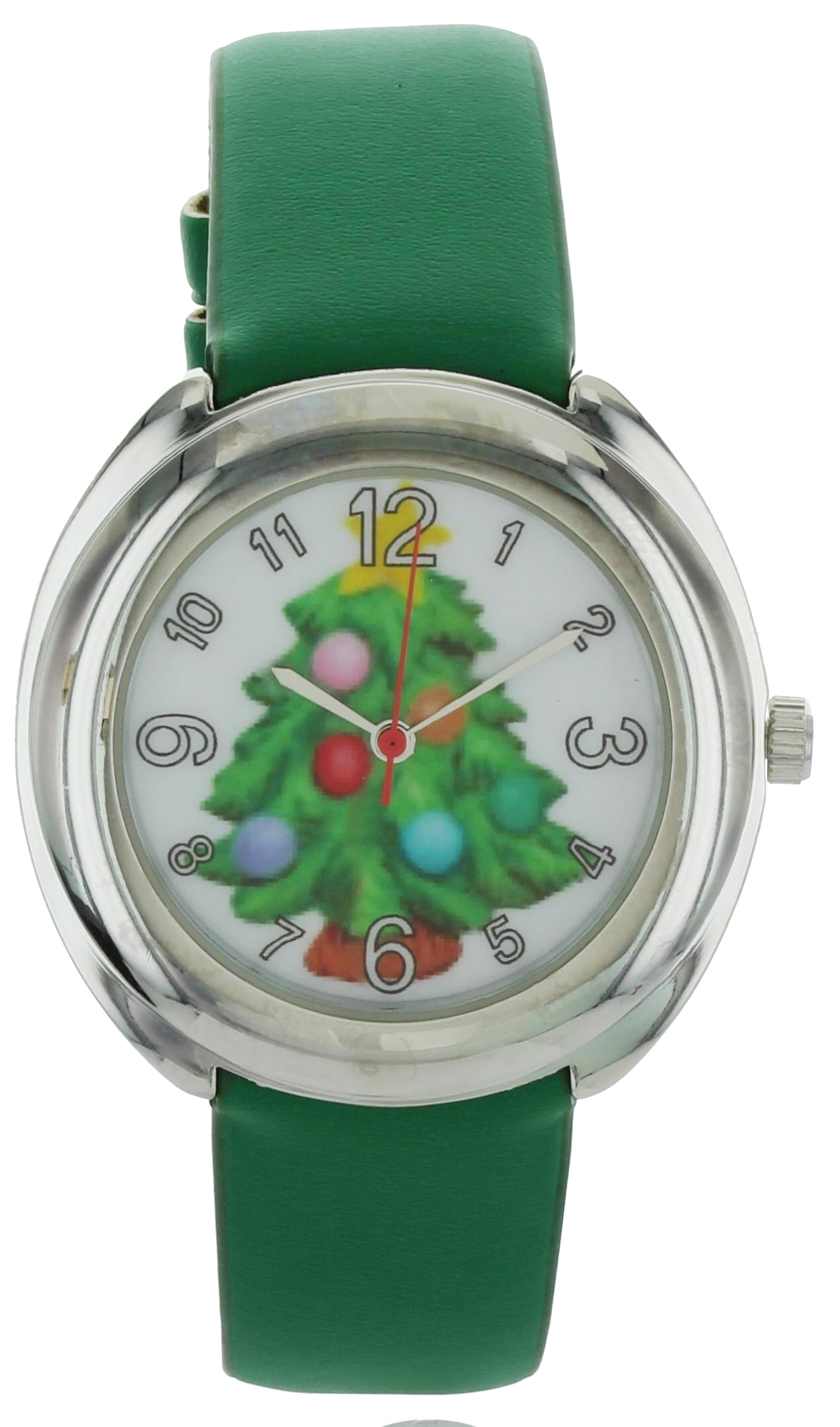 WOMENS GREEN LEATHER CHRISTMAS TREE WATCH Geneva womens Christmas tree watch with green | Mercari main image 2