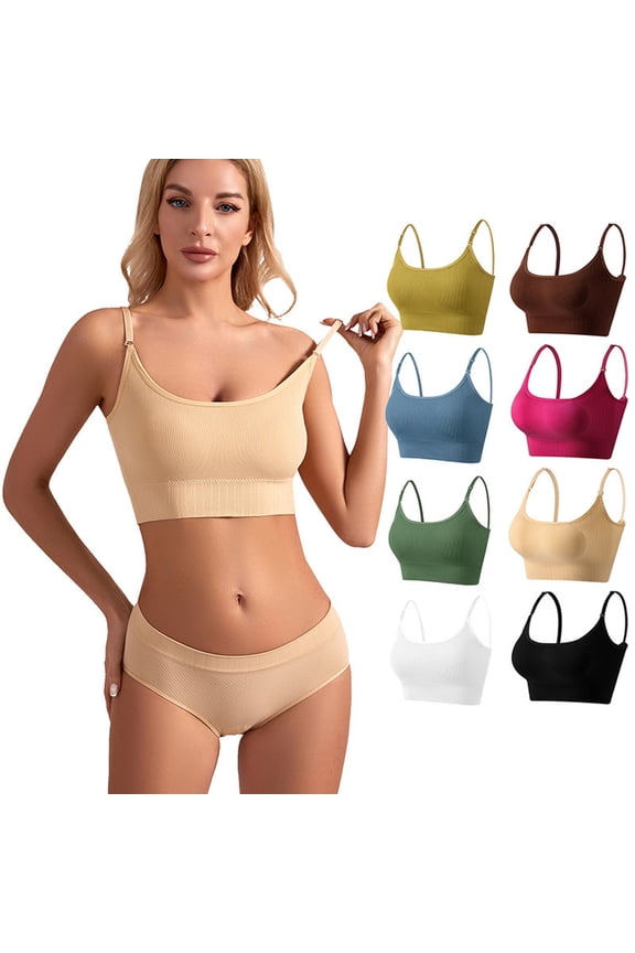 Women's Y Back Sports Bra Padded Spaghetti Thin Strap Workout Yoga Top, Seamless Gathering Wireless Fitness Bralette, Low Impact Supportive Gym Underwear, Breathable Beautiful Back Cami Bra